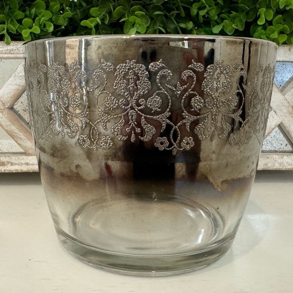 Dorothy Thorpe VINTAGE Silver Ombre Etched Glass Ice Bucket - EUC RARE - Picture 5 of 11